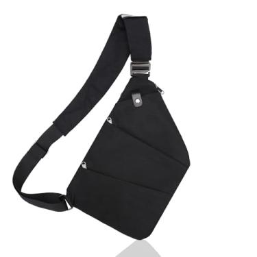 Imagem de brooke kalla Bolsas de viagem transversais antifurto bolsa tiracolo masculina bolsa de ombro para mulheres presentes para viajantes, Ombro esquerdo - preto, Pacote com 1