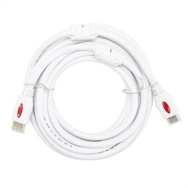 Imagem de Kit com 5 Cabo HDMI 2.0 4K Ultra HD 3D Branco - 20 metros - CIRILO CAB