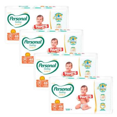 Imagem de Kit 4 Fralda Personal Baby Premium Pants Tamanho M com 48 Unidades