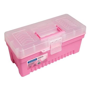 Imagem de Caixa Plástica para Ferramentas 13" Rosa Tramontina com Bandeja Removí