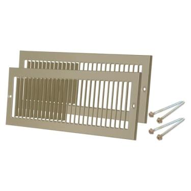 Imagem de PATIKIL Tampa de ventilação de abertura de duto de 10 cm x 35 cm, tampa de ventilação de dedo do pé HVAC Grade de registro de espaço do dedo do pé grades de ar de retorno para piso de parede de teto