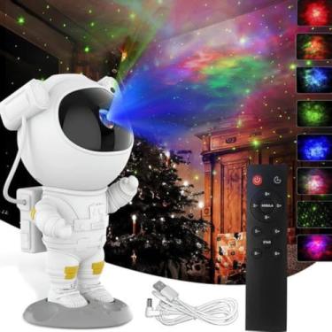 Imagem de Projetor Robô Astronauta Céu Estrelado Led Projetor Luzes Galáxia Luz Noturna LED Projetor de Estrelas no Teto Aurora Colorida, Controle Remoto USB Decoração Criativa para Quarto Infantil