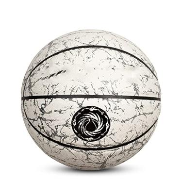 Imagem de Sporting Goods Bola de basquete para mulheres adultas jovens, basquete profissional ao ar livre tamanho oficial 7, tamanho 6, tamanho 5, bola de cesta interna e externa (branca, tamanho 7)