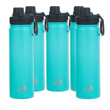 Imagem de kit 5 Garrafas trilhas 650 Verde esmeralda - CAN.U.DO, Verde Esmeralda