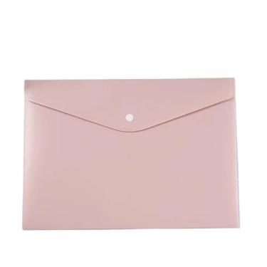 Imagem de Pasta de arquivo A4 Pasta organizadora de arquivos bolsa de armazenamento de livros de dados de escritório jaqueta de arquivo de papelaria (rosa)