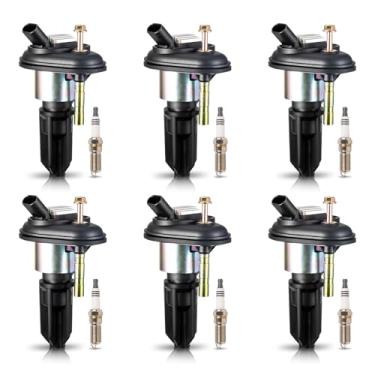 Imagem de ENA Conjunto de 6 bobinas de ignição de velas de ignição Iridium compatíveis com Chevrolet Colorado e GMC Canyon 2004-2006