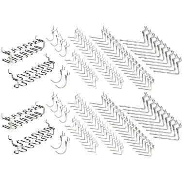 Imagem de Right Arrange Conjunto De 2 Ganchos Para Pendurar Ferramentas Em Painel Perfurado, Kit Acessórios Organização Ferramentas, Organizador Com L 2,5 Cm, 5 Cm E 10 Gancho J, Suporte Alicates Chaves Fenda