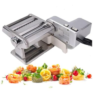 Imagem de Máquina de Macarrão Elétrica, Aço Inox, 70W, 2 Velocidades, 110v, SHULE 8541978596, Prateado