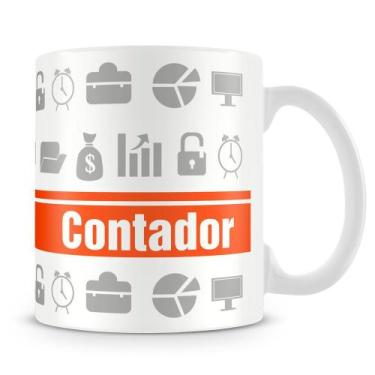 Imagem de Caneca Personalizada Profissão Contador com Nome - Porcelana Brilhante