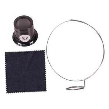Imagem de Wzmzjy Lupa de Encaixe, Lupa Preta para Joalheiro, Lupas, Lentes de Aumento, Ferramenta para Conserto de Relógios de Joalheria para Joalheiros, 10x