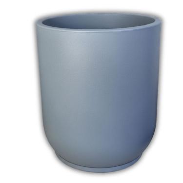 Imagem de Vaso Cilindro Com Prato (37x43) Cor Cimento OVASO