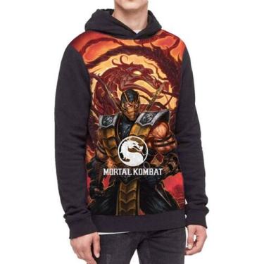 Imagem de Moletom Com Capuz Mortal Kombat Ref:480 - smoke, Preto, M