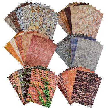 Imagem de Adesivos de piso de papel de parede Dollhouse, 60 folhas, design de ti