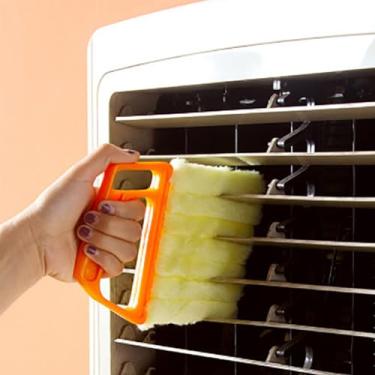 Imagem de Escova de limpeza de persianas lavável: ferramenta de limpeza doméstica ideal para persianas, persianas, toldos, carro (laranja)