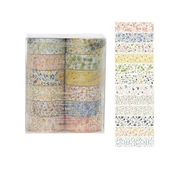 Imagem de Conjunto de adesivos Washi com 12 rolos de 2 m, padrão de bronzeamento decorativo para artes, artesanato, materiais de diário, scrapbook, cartão
