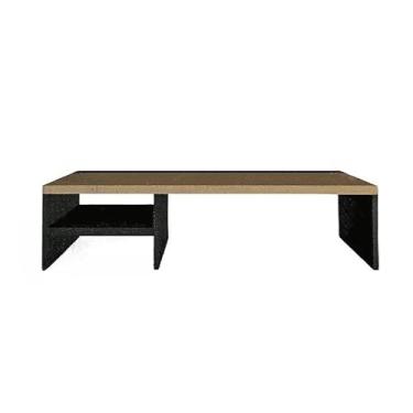 Imagem de Suporte P/ 2 Monitores Gamer - Mesa Setup Home Office(80X20X15,GAMER AMADEIRADO COM PRETO)