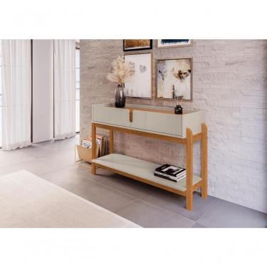 Imagem de Aparador Lizz C/ 2 Gavetas E Suporte Inferior Off White Cedro