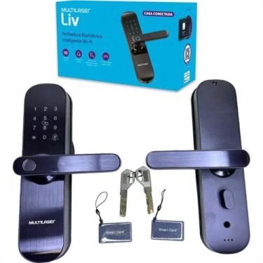 Imagem de Fechadura Digital Biometrica Inteligente Wi-Fi - Multilaser - Se233, P