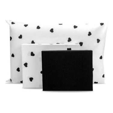 Imagem de Lençol Solteiro 4 Pçs Estampado Percal 180 Fios Bainha 2025 - Bem Me Q