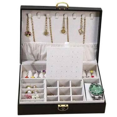 Imagem de Porta Joias Pulseira Anel Brinco Cordao Relogio Acessorio Caixa Estojo