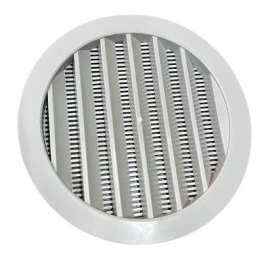 Imagem de Grelha De Ventilação 200mm Redonda Para Duto De Ar Branca 1pç - Plasti
