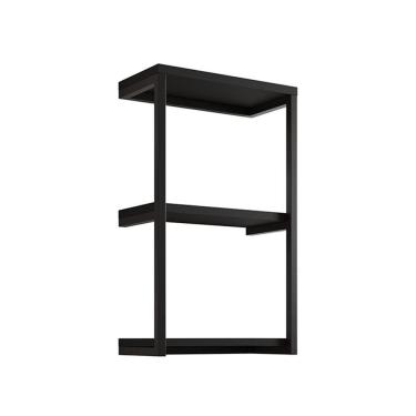 Imagem de Nicho De Parede Industrial 3 Prateleiras Milão - Preto - Cor: Preto