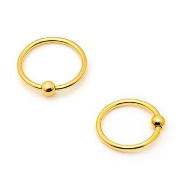 Imagem de Piercing Captive Aço Cirúrgico Dourado PVD - M2 Piercing, 10mm