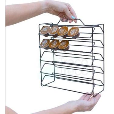 Imagem de Porta Suporte Organizador  50 Capsulas Cafe Dolce Gusto Preto - Treco 