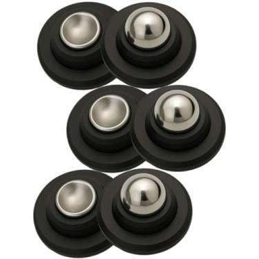 Imagem de Kit 3 Pares Batedor Magnético Imã Porta Trava Adesivo Parafuso Buchas NilosDecor (Preto)