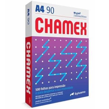 Imagem de Chamex Papel A4, 210 x 297 mm, 90g, Pacote 500 Folhas, Branco Sulfite