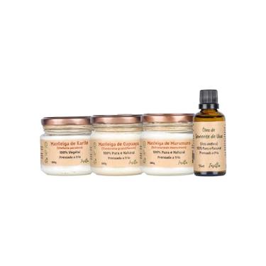 Imagem de Kit 03 Manteigas, Karité, Murumuru, Cupuaçu + 01 Óleo de Semente de Uva