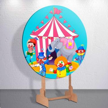 Imagem de Capa painel decoração festa infantil Circo Colorido Palhacinho grande 
