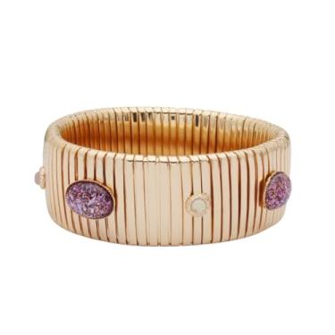 Imagem de Brincos de argola Dazzle Spring Illusory Color Metal Retro Stone Blig para mulheres grandes longos - brincos elegantes para mulheres, perfeitos para casamento, festa ou noite