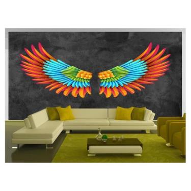 Imagem de Papel De Parede 3D Arte Asas Selfie Insta Cores 3,5M Tra392 - Você Dec