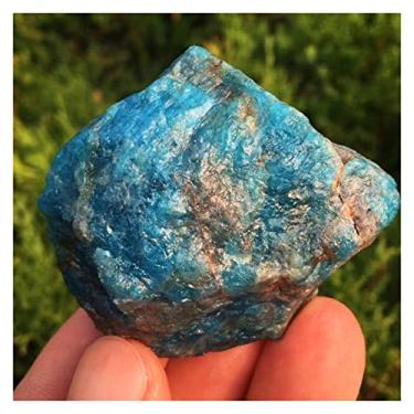 Imagem de Cheio de textura quartzo natural cru apatita azul pedras ásperas cristal cascalho minerais e pedras preciosas ásperas amostra (cor: 30-40g, tamanho: 1 peça)