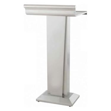 Imagem de YPDJVLTI Speech Podium Púlpito de Aço Inoxidável Púlpito Criativo Púlpito Profissional Igreja Pódio Moderno para Conferências, Discursos, Casamentos Moda