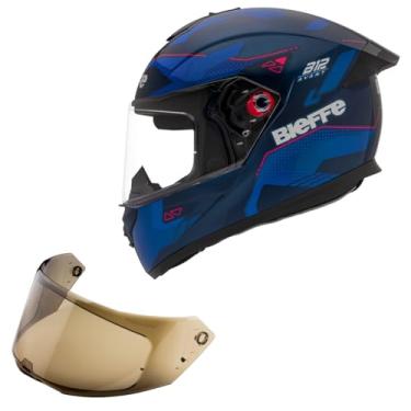Imagem de Capacete Bieffe B12 Avant Rosa Moto + Viseira Fume (56)