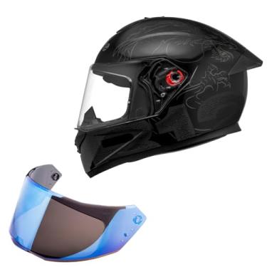 Imagem de Capacete Bieffe B12 Imperium Preto Moto + Viseira Azul (62)