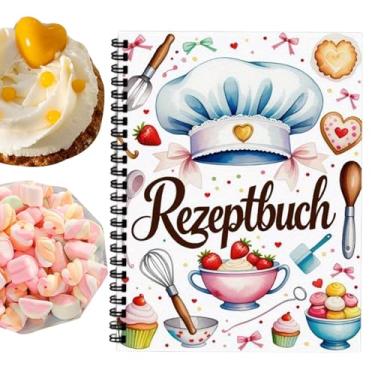 Imagem de Recipe Journal, Personal Recipe Binder Cookbook, Hardcover Notebook Diet Organizer for Kitchen Cooking Baking Food Meals Salad Dinner Dessert Bread Holiday Office Home