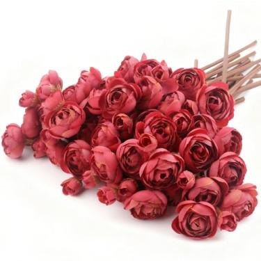Imagem de Embewhis 24 hastes de flores artificiais de ranúnculo - buquê de ranúnculo de seda sintética 96 flores para decorações de casamento, decoração de casa, arranjos de férias e centros de mesa grandes