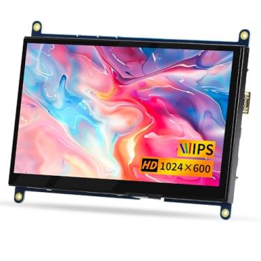 Imagem de CUQI Monitor Raspberry Pi de 7 polegadas, mini monitor HD IPS 1024 x 600 para Raspberry Pi 5/4/3 PC Windows Xbox, câmera (não toque)