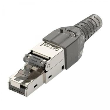 Imagem de AsrMyjcx 5x CAT7 RJ45 Conector 50U Sem Ferramentas de Crimpagem Cabo de Rede Necessário Cat6A Cat5e Módulo de Reutilização FTP 8P8C Crimpagem
