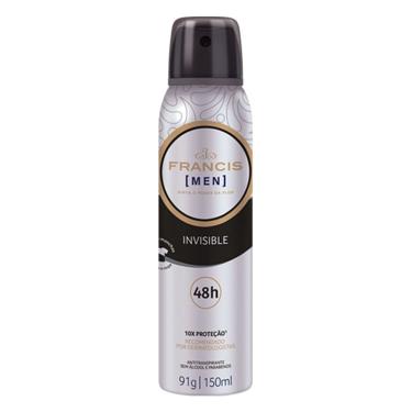 Imagem de Desodorante Francis Men Invisible Aerosol Antitranspirante 48h 150ml