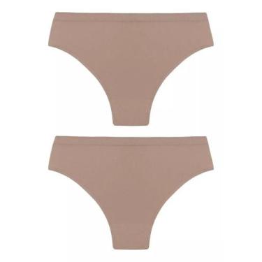 Imagem de Kit Com 2 Calcinhas Trifil Cintura Alta Sem Costura (Ref.1971), Bege, 