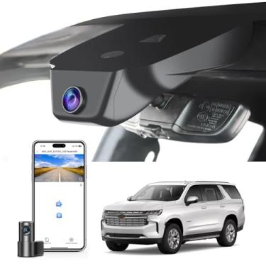 Imagem de Mangoal Câmera frontal 4K e traseira 1080p Dash Cam ajuste personalizado para Chevy12ª geração Suburban 2023, 5ª geração Tahoe 2023, LS LT RST Z71 Premier High Country, visual OEM integrado, gravação