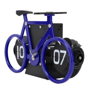 Imagem de Mingzhe Relógio de Mesa retrô Mecânico Em Formato de Bicicleta, Relógio de Mesa Com Temporizador e Lembrete para Escritório e Casa (Azul)