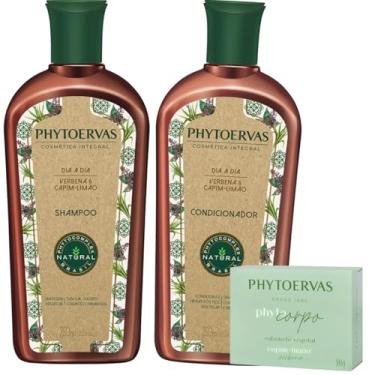 Imagem de Phytoervas Shampoo e Condicionador Dia a Dia Verbena e Capim-Limão, Kit com Sabonete Vegetal