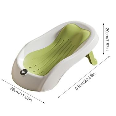 Imagem de Suporte para Banho - Assistência de Banho Dobrável com Termômetro | Banheira para Bebé | Para Uso em Casa, Viagens, Hotel e Praia