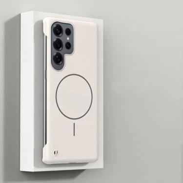 Imagem de Capas magnéticas para celular Samsung Galaxy S25 S24 S23 S22 Ultra Plus S25 (para Galaxy S23 Ultra/Branco)