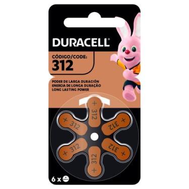 Imagem de Pilha Auditiva Tamanho 312 Cartela com 6 Unidades - Duracell